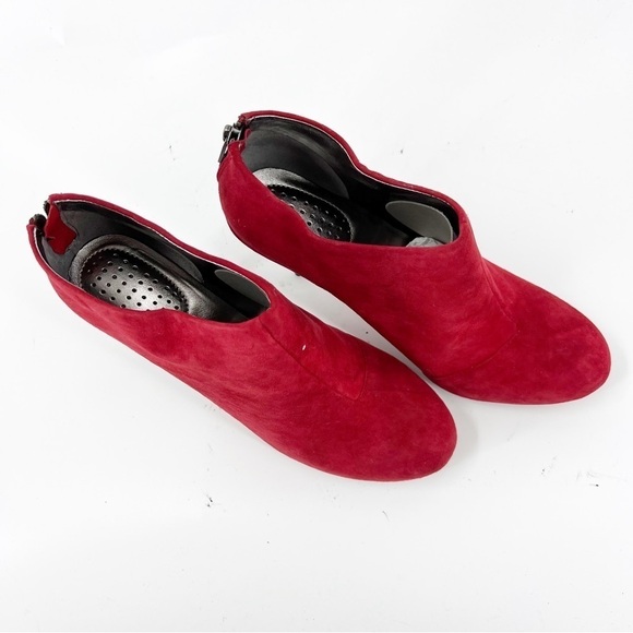 ✅ Kenneth Cole Reaction - Joni Arc LEATHER bootie SIZE 9.5 RED - Picture 6 of 11